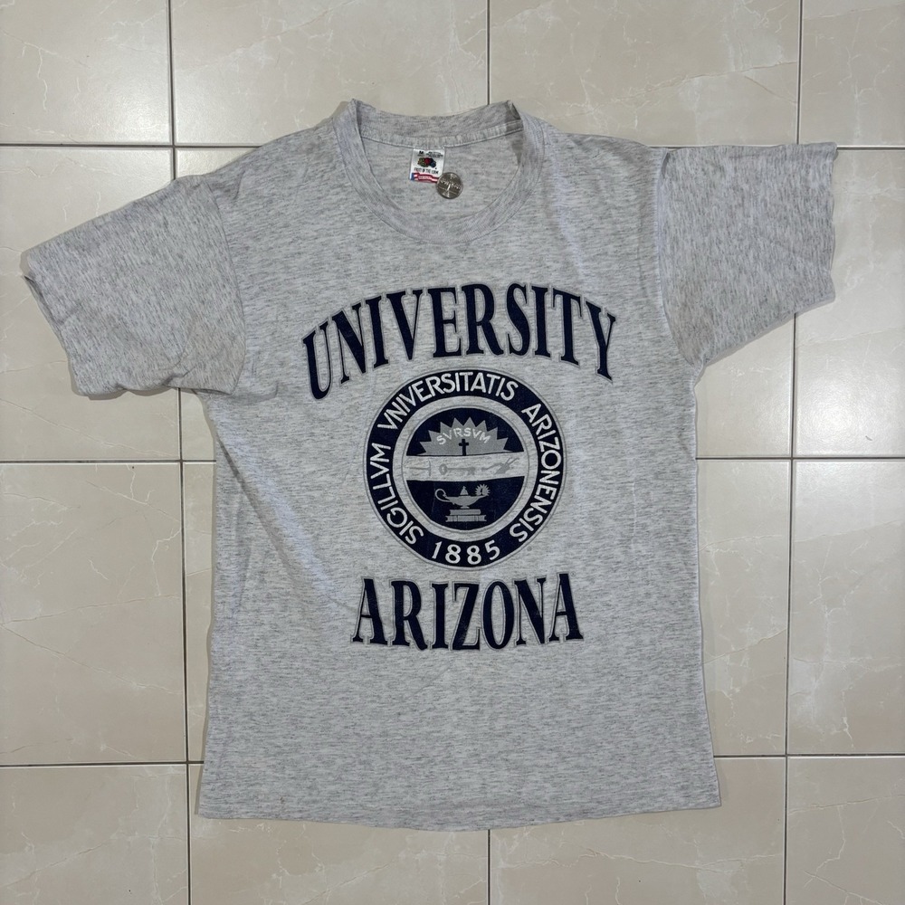 Vintage 90s University Of Arizona T Shirt Men's M College USA Made Crest Logo